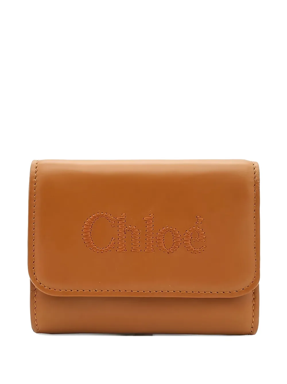 Кошелек с вышитым логотипом Chloé, коричневый
Кошелек с вышитым логотипом Chloé, коричневый