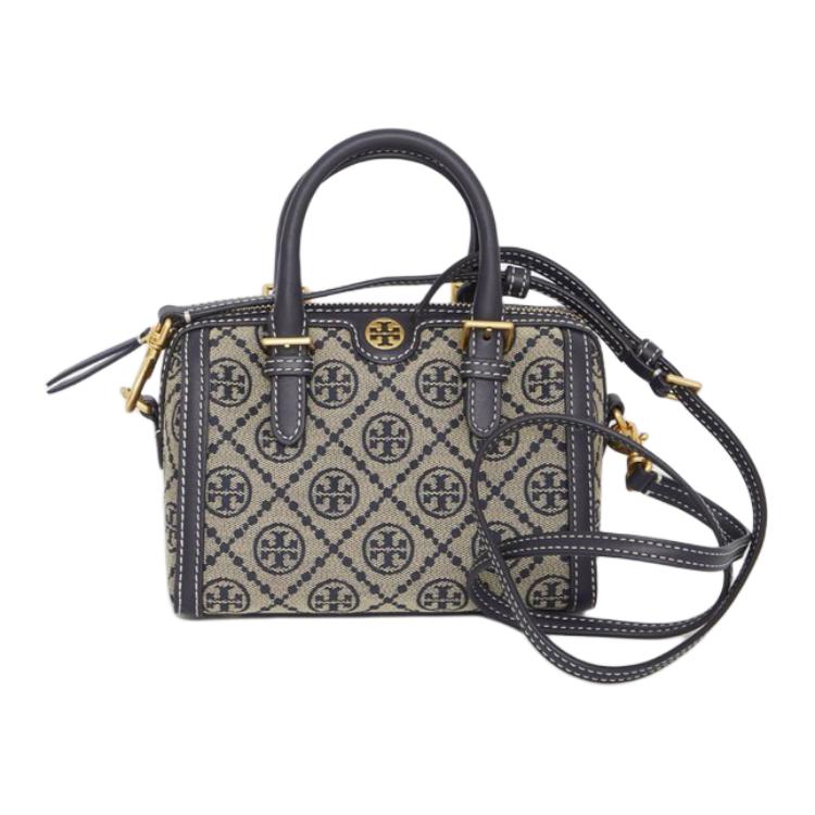 T Monogram Ткань с Коровьей Кожей Бостонская Сумка, Сумка Через Плечо, Кроссбоди, Мини Сумка Женская TORY BURCH 
T Monogram Ткань с Коровьей Кожей Бостонская Сумка, Сумка Через Плечо, Кроссбоди, Мини Сумка Женская TORY BURCH