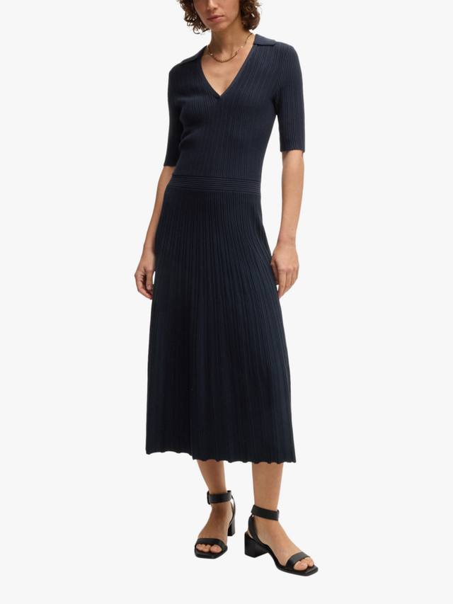 BOSS Fracie платье из ребристого джерси HUGO BOSS, Dark Blue
BOSS Fracie платье из ребристого джерси HUGO BOSS, Dark Blue