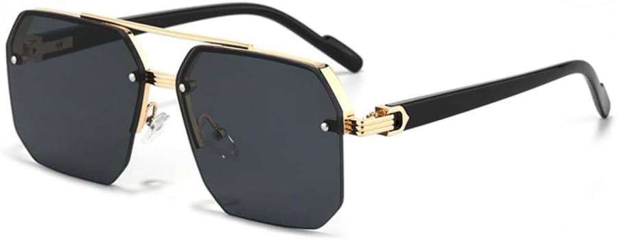 Женские солнцезащитные очки без оправы, прямоугольной формы, модные солнцезащитные очки без оправы, классические очки с градиентным переходом цвета, защита от ультрафиолета UV400 TYUVIVO, Gold Black
Женские солнцезащитные очки без оправы, прямоугольной формы, модные солнцезащитные очки без оправы, классические очки с градиентным переходом цвета, защита от ультрафиолета UV400 TYUVIVO, Gold Black