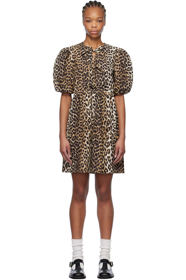 Леопардовое хлопковое мини-платье с завязками Ganni, цвет leopard
Леопардовое хлопковое мини-платье с завязками Ganni, цвет leopard