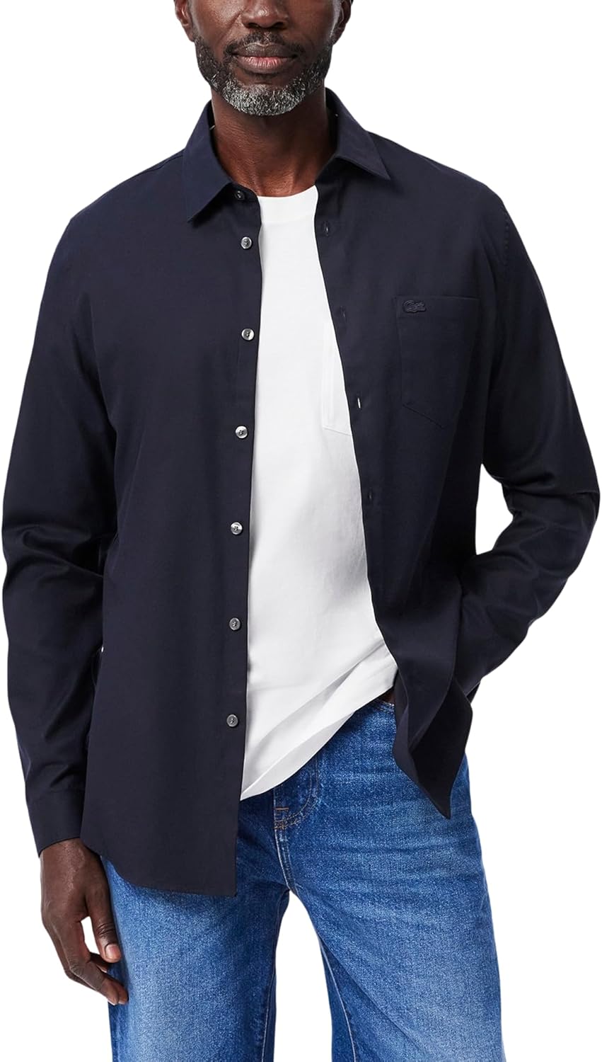Lacoste мужская рубашка с длинным рукавом, обычный крой, однотонная, Abysm Black
Lacoste мужская рубашка с длинным рукавом, обычный крой, однотонная, Abysm Black