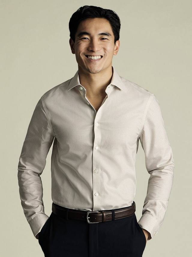 Сорочка Slim Fit из хлопка и льна в клетку Charles Tyrwhitt, Stone
Сорочка Slim Fit из хлопка и льна в клетку Charles Tyrwhitt, Stone