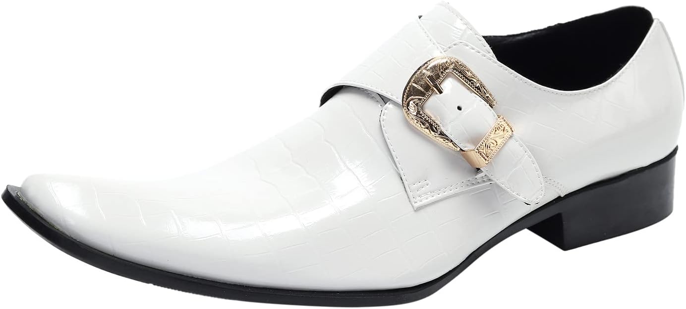 Мужские лоферы Santimon Заостренные носки Металлические тапочки с накидывающимися туфли, пуговицы Новинка Повседневная вечеринка Бальный зал бизнес, свадебная кожаная обувь, белый
Мужские лоферы Santimon Заостренные носки Металлические тапочки с накидывающимися туфли, пуговицы Новинка Повседневная вечеринка Бальный зал бизнес, свадебная кожаная обувь, белый