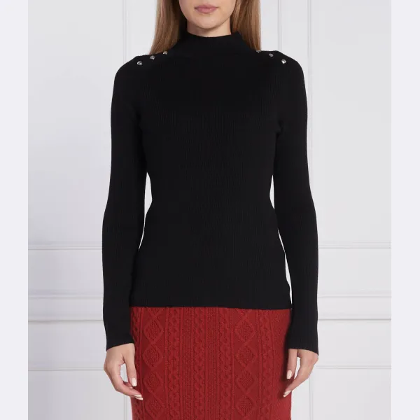 Свитер приталенного кроя Fortney с добавлением шерсти Boss, черный 
Свитер приталенного кроя Fortney с добавлением шерсти Boss, черный