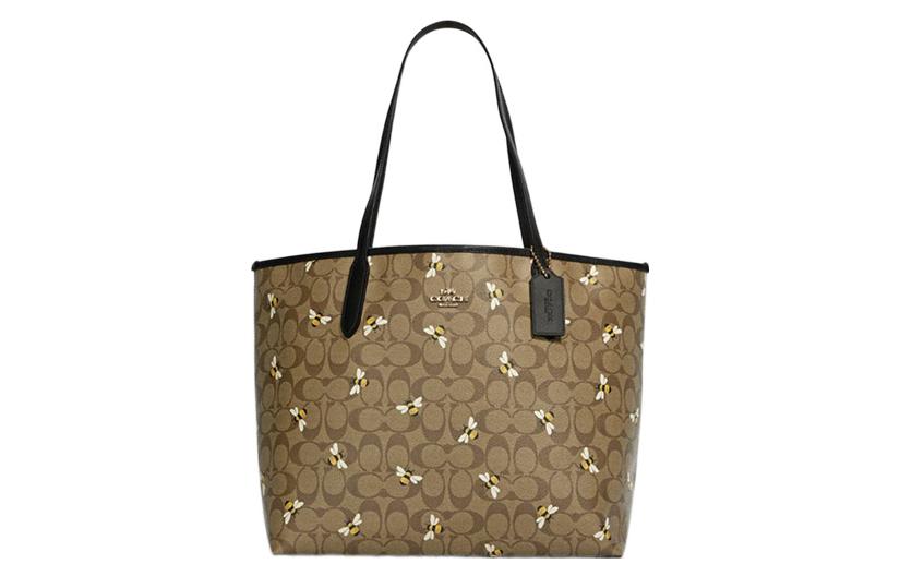 Городской холст с кожаной сумкой-тоут Шоппер Рюкзак Женская сумка через плечо Хаки Принт пчелы Аппликация COACH
Городской холст с кожаной сумкой-тоут Шоппер Рюкзак Женская сумка через плечо Хаки Принт пчелы Аппликация COACH