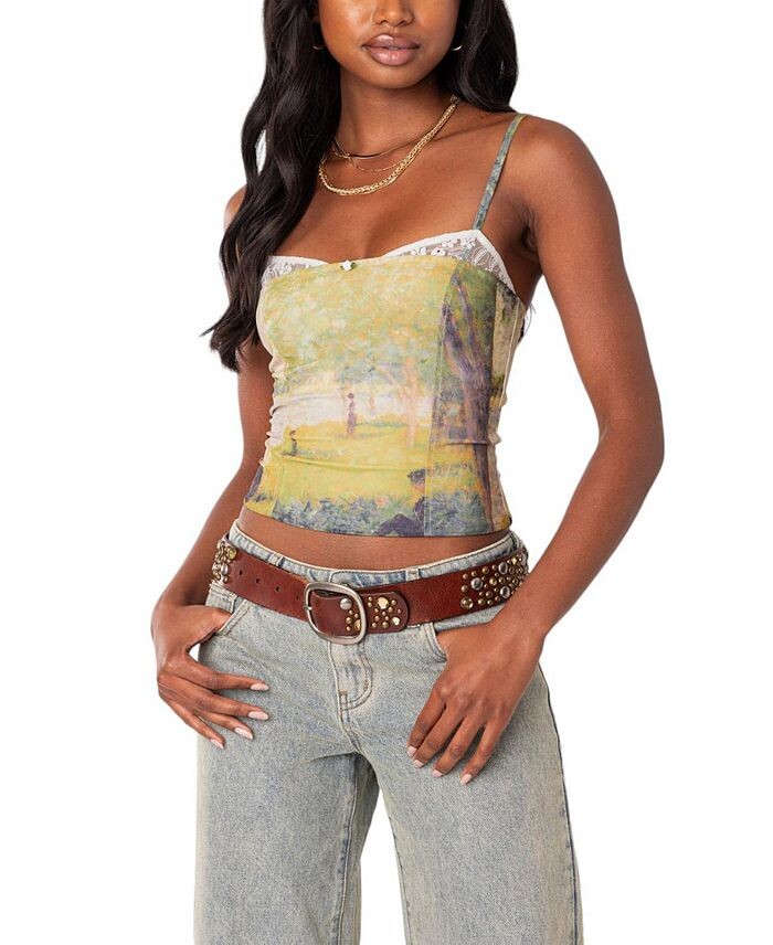 Топ с кружевным бюстгальтером Edikted Picture Perfect, зеленый
Топ с кружевным бюстгальтером Edikted Picture Perfect, зеленый