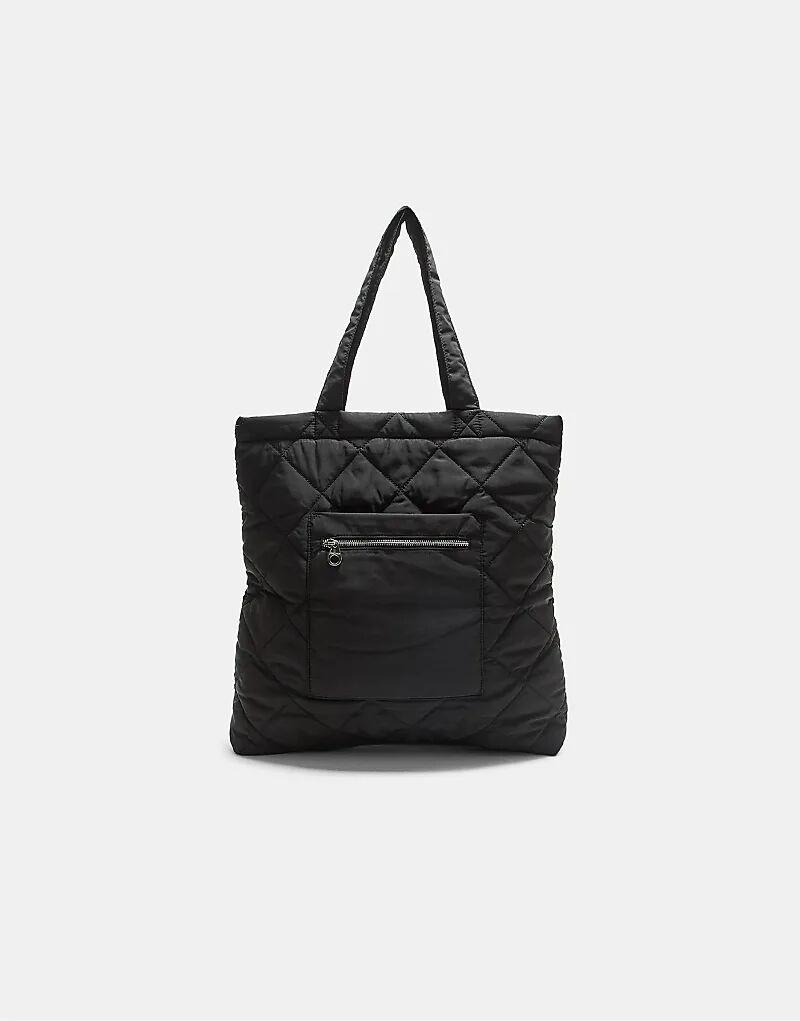 Двусторонняя сумка-шоппер Stradivarius с мягкой подкладкой черного цвета
Двусторонняя сумка-шоппер Stradivarius с мягкой подкладкой черного цвета