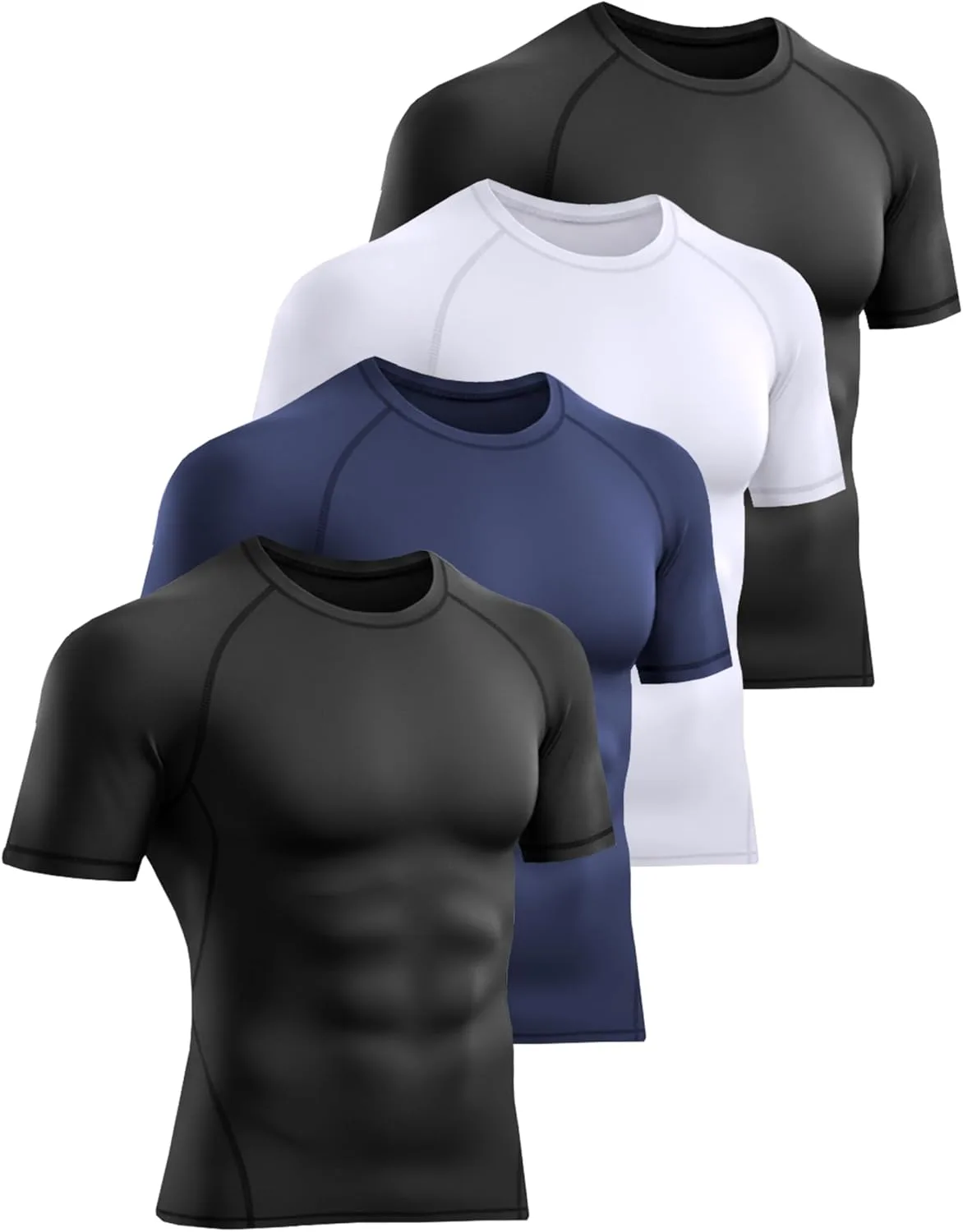 4 мужские компрессионные футболки с коротким рукавом Cool Dry для тренировок Veldtholos
4 мужские компрессионные футболки с коротким рукавом Cool Dry для тренировок Veldtholos