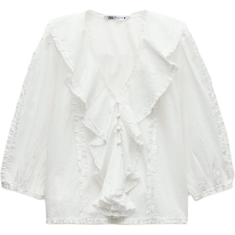 Рубашка серии ZW женская белая Zara
Рубашка серии ZW женская белая Zara