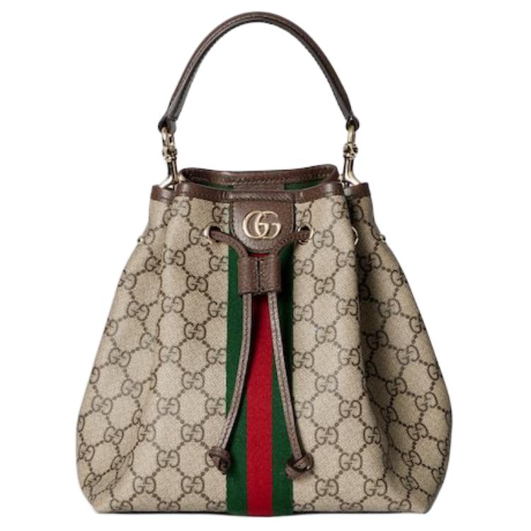 GUCCI Ophidia Embossed Coated Fabric Bucket Bag, маленькая женская сумка через плечо, коричневая
GUCCI Ophidia Embossed Coated Fabric Bucket Bag, маленькая женская сумка через плечо, коричневая
