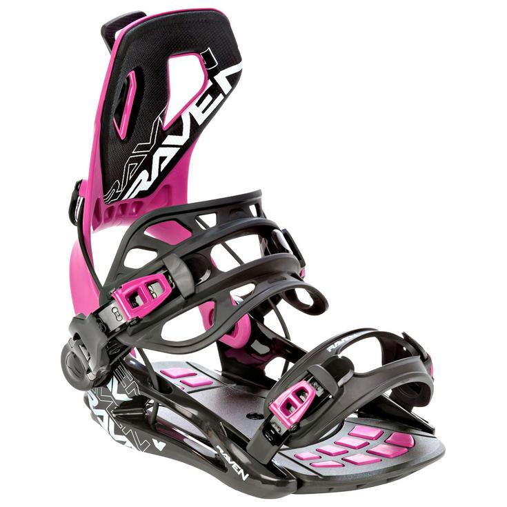 Крепление для сноуборда ft360 черный / фуксия - s Raven 
Крепление для сноуборда ft360 черный / фуксия - s Raven