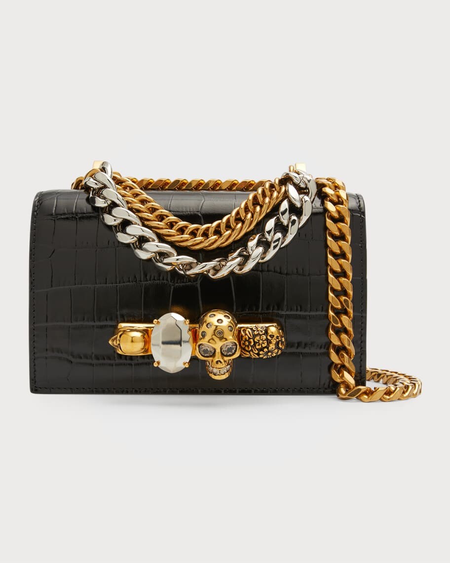 Сумка через плечо Mini Skull Jewel с тиснением под крокодила Alexander McQueen
Сумка через плечо Mini Skull Jewel с тиснением под крокодила Alexander McQueen