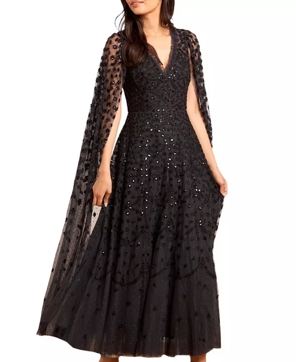 Платье-Кейп с рукавами-накидкой и длиной до щиколотки в стиле «Клевер» Needle & Thread, серый
Платье-Кейп с рукавами-накидкой и длиной до щиколотки в стиле «Клевер» Needle & Thread, серый