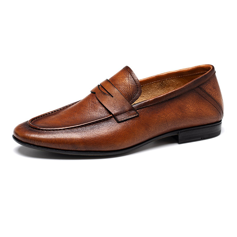 Лоферы на низком каблуке мужские SENJIALUO, Brown 
Лоферы на низком каблуке мужские SENJIALUO, Brown