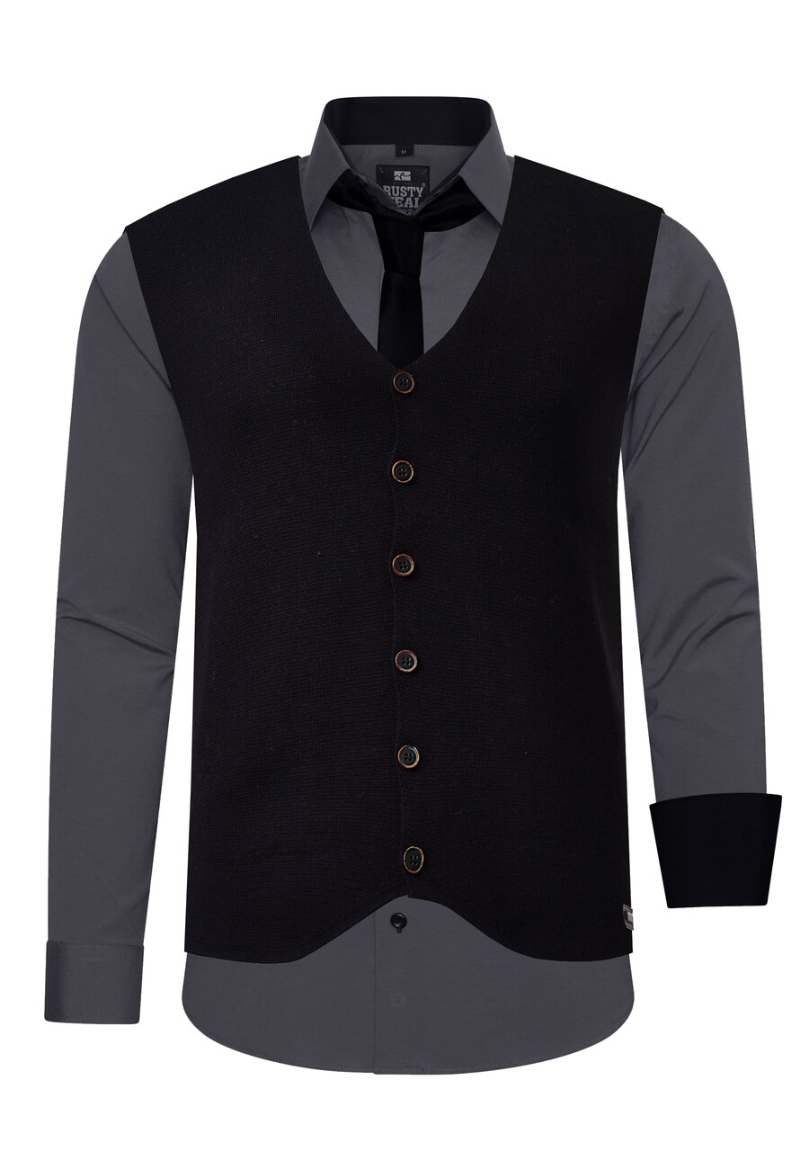 Рубашка Slim Fit на пуговицах Rusty Neal, антрацит
Рубашка Slim Fit на пуговицах Rusty Neal, антрацит