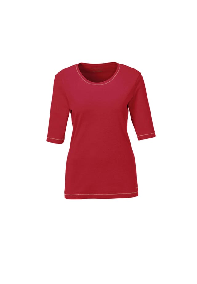 Короткий размер: базовая футболка из чистого хлопка. Goldner, красный 
Короткий размер: базовая футболка из чистого хлопка. Goldner, красный