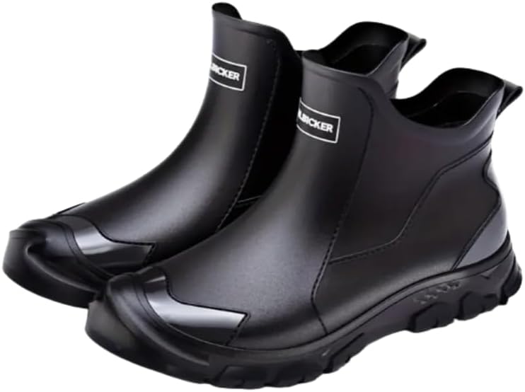 Мужские водонепроницаемые садовые легкие резиновые дождевые ботинки HCHCTRY, нескользящие удобные ботинки до щиколотки, рабочая обувь для улицы, черный
Мужские водонепроницаемые садовые легкие резиновые дождевые ботинки HCHCTRY, нескользящие удобные ботинки до щиколотки, рабочая обувь для улицы, черный