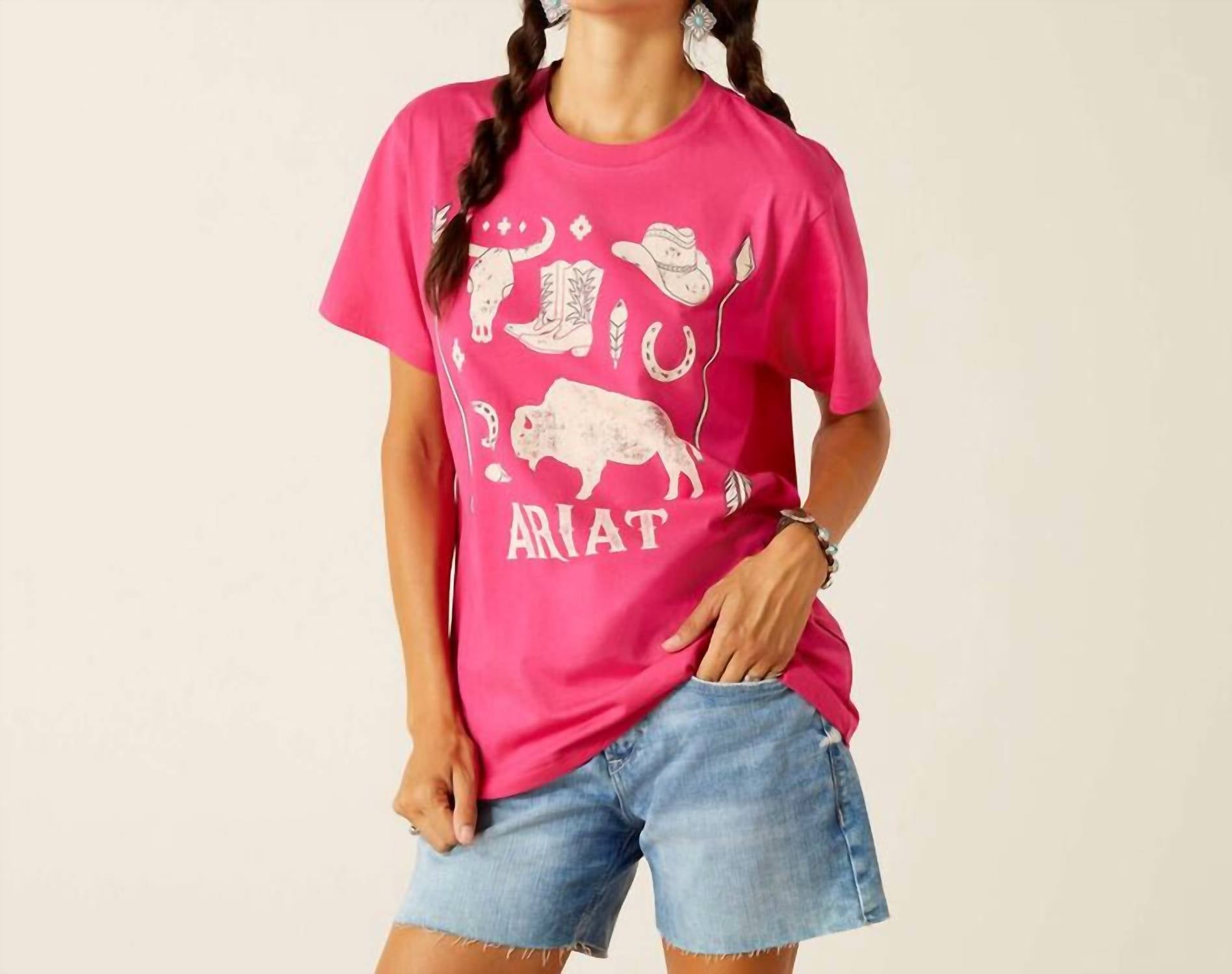 Футболка Sierra ярко-розового цвета ARIAT
Футболка Sierra ярко-розового цвета ARIAT