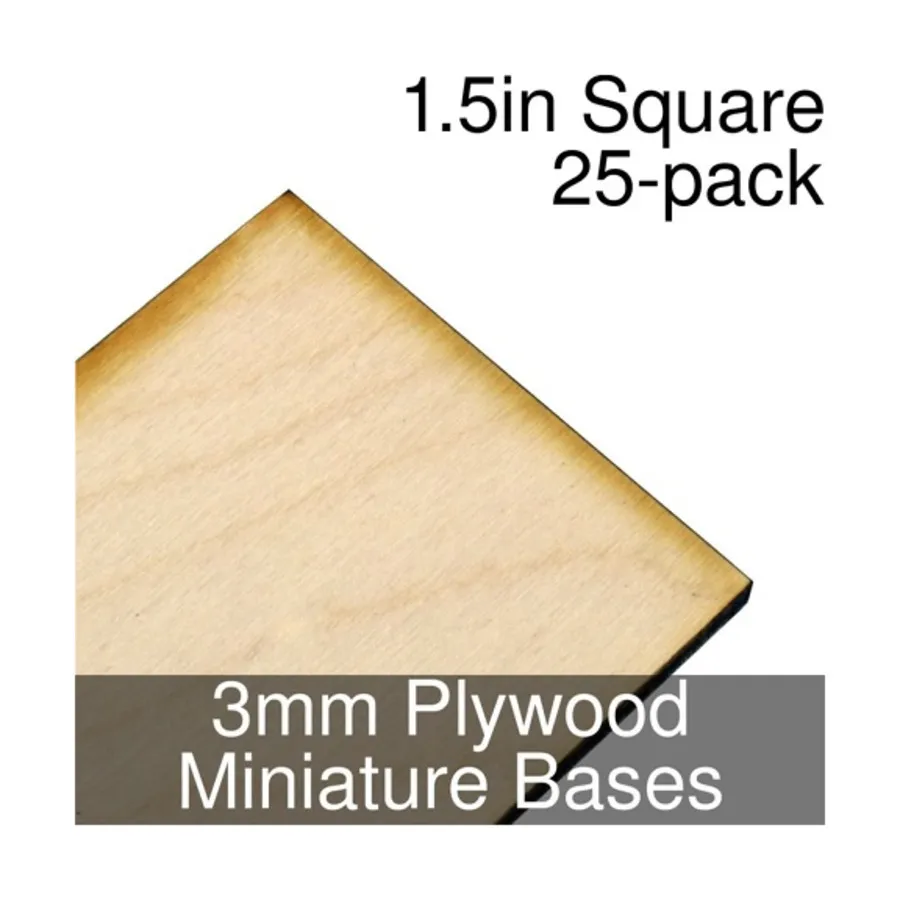 Квадратные миниатюрные подставки — 1,5 дюйма (25), Miniature Bases - Wood - 3mm Thick (Litko Aerosystems)
Квадратные миниатюрные подставки — 1,5 дюйма (25), Miniature Bases - Wood - 3mm Thick (Litko Aerosystems)