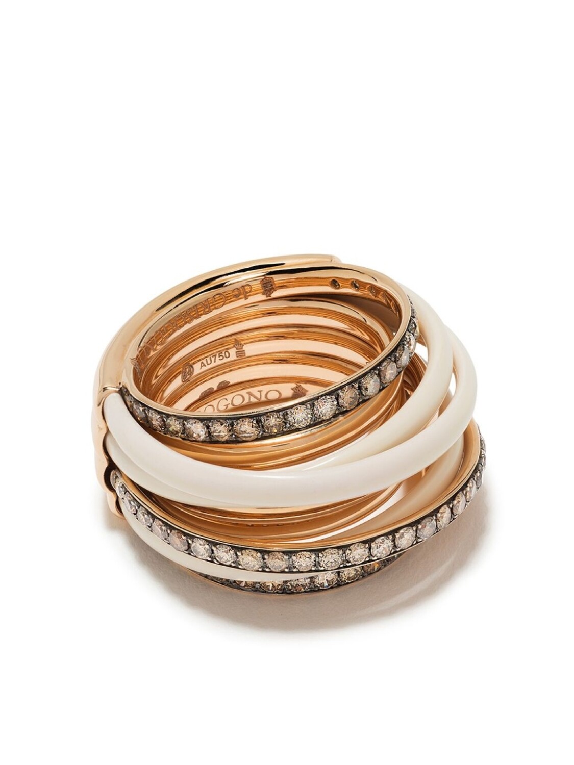 Кольцо из розового золота с эмалью и бриллиантами De Grisogono, розовый
Кольцо из розового золота с эмалью и бриллиантами De Grisogono, розовый