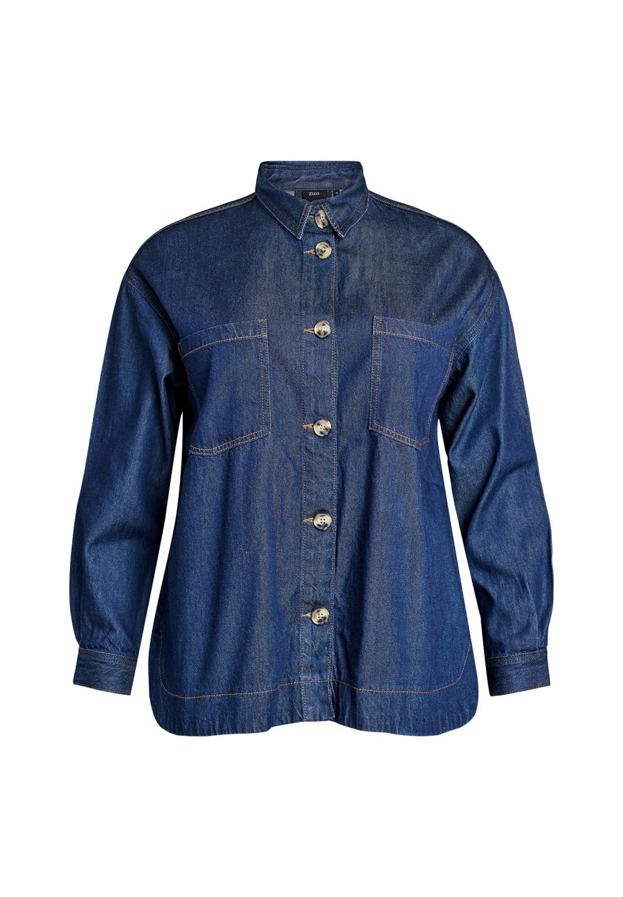 Блуза Zizzi Button-down blouse, Dark Blue Denim/Dark-Blue Denim
Блуза Zizzi Button-down blouse, Dark Blue Denim/Dark-Blue Denim