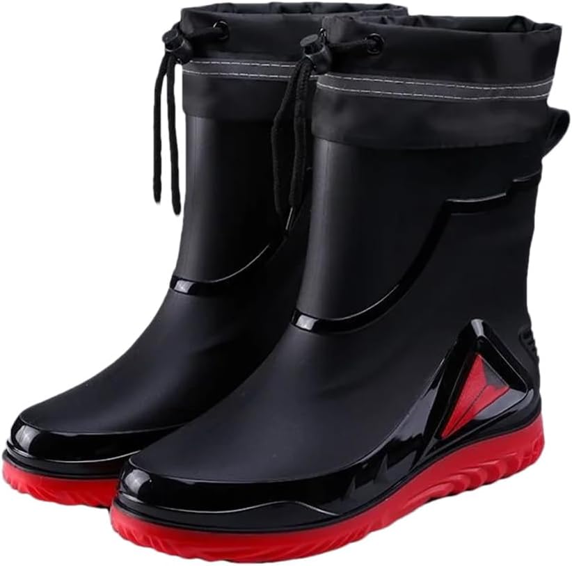 Мужские водонепроницаемые резиновые сапоги Wjnvfioo с завязками, нескользящие, на плоской подошве, модные сапоги для дождливой погоды, 40 Waterproof mouth2
Мужские водонепроницаемые резиновые сапоги Wjnvfioo с завязками, нескользящие, на плоской подошве, модные сапоги для дождливой погоды, 40 Waterproof mouth2