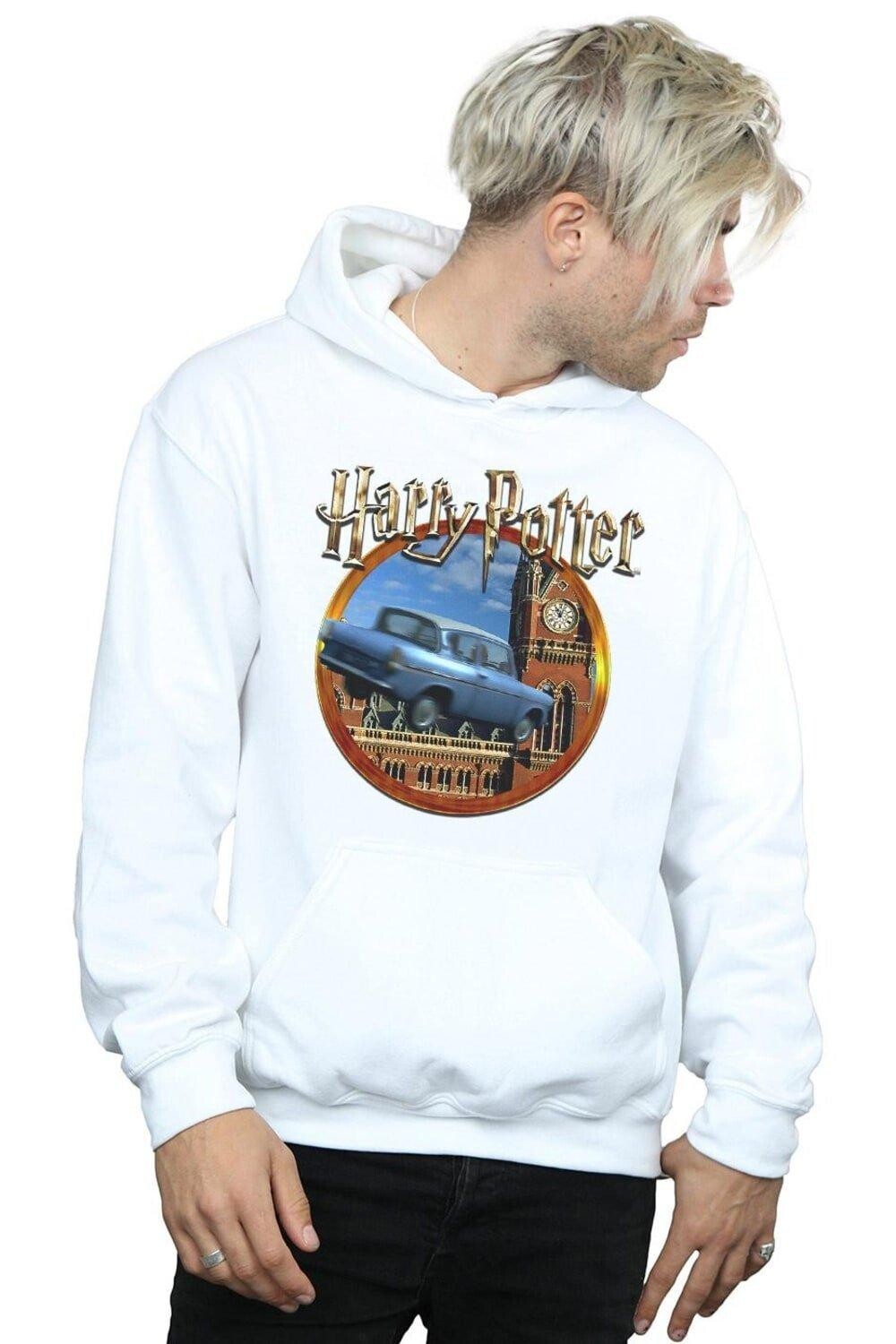 Толстовка с капюшоном «Летающая машина» Harry Potter, белый 
Толстовка с капюшоном «Летающая машина» Harry Potter, белый
