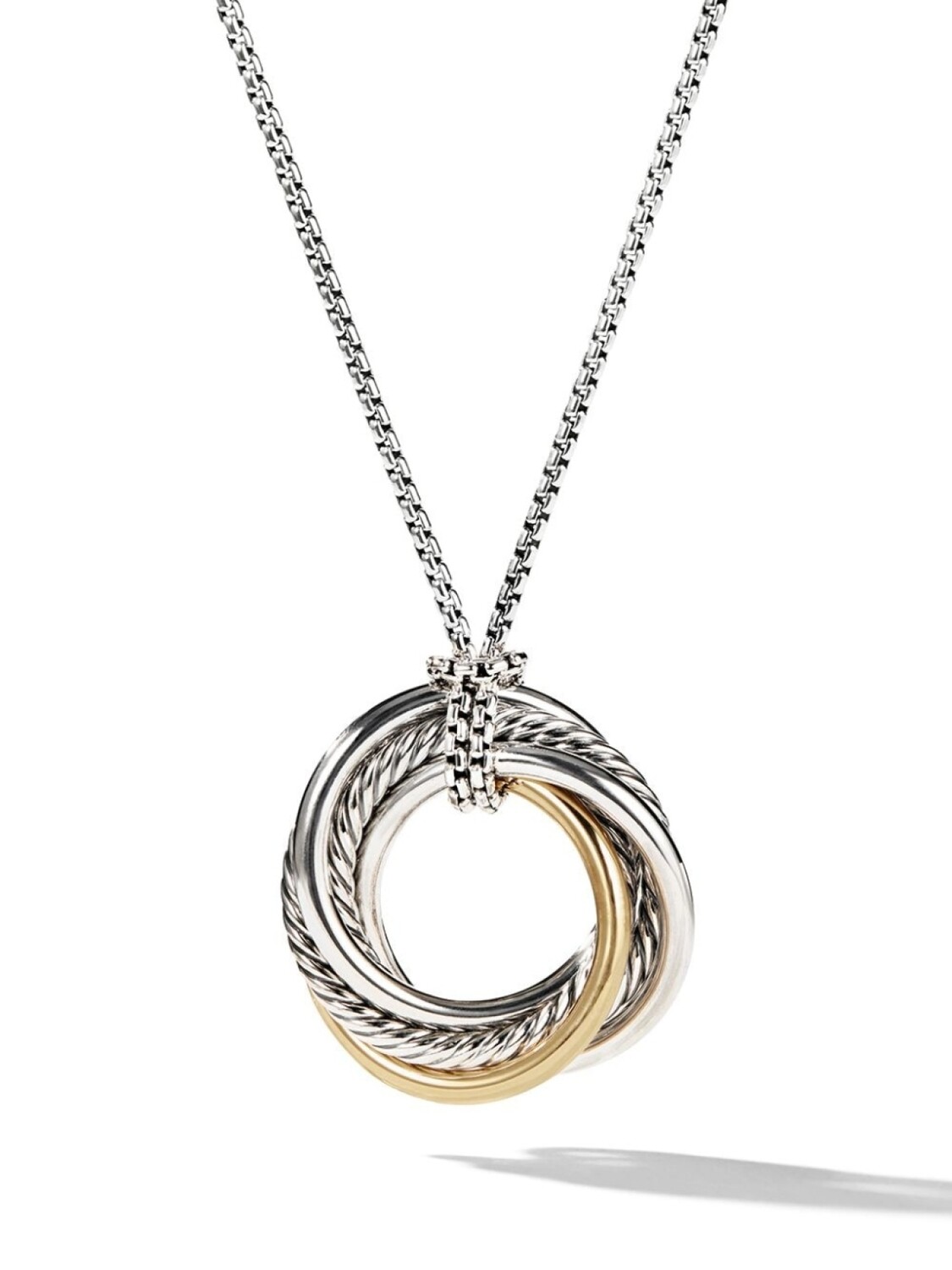 Колье Crossover из желтого золота и серебра David Yurman, серебряный
Колье Crossover из желтого золота и серебра David Yurman, серебряный