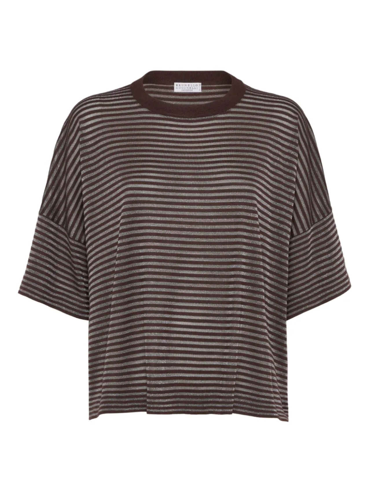 Brunello Cucinelli футболка в полоску, коричневый
Brunello Cucinelli футболка в полоску, коричневый