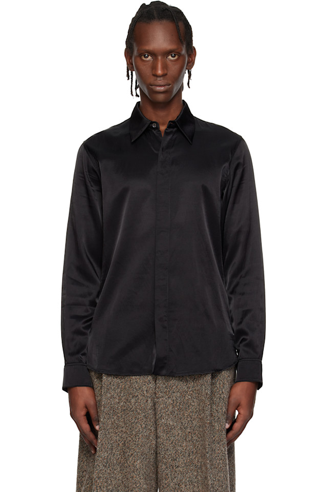 Атласная рубашка Dries Van Noten, черный
Атласная рубашка Dries Van Noten, черный