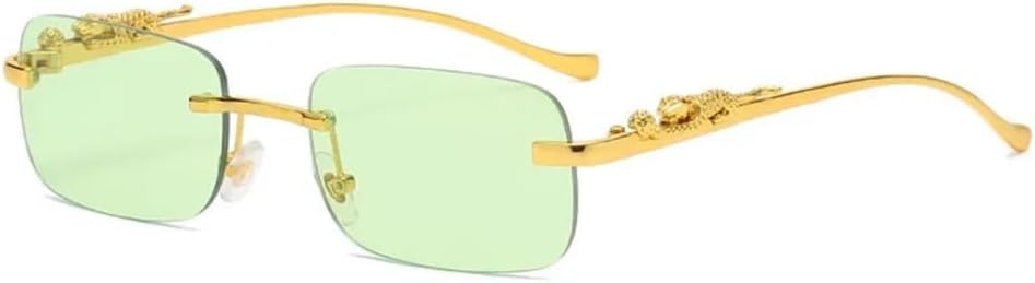 Солнцезащитные очки без оправы, прямоугольные, винтажные, металлические, с изображением головы леопарда, модные, без оправы, тонированные, для женщин и мужчин. 2027 год MTZJH, Green
Солнцезащитные очки без оправы, прямоугольные, винтажные, металлические, с изображением головы леопарда, модные, без оправы, тонированные, для женщин и мужчин. 2027 год MTZJH, Green