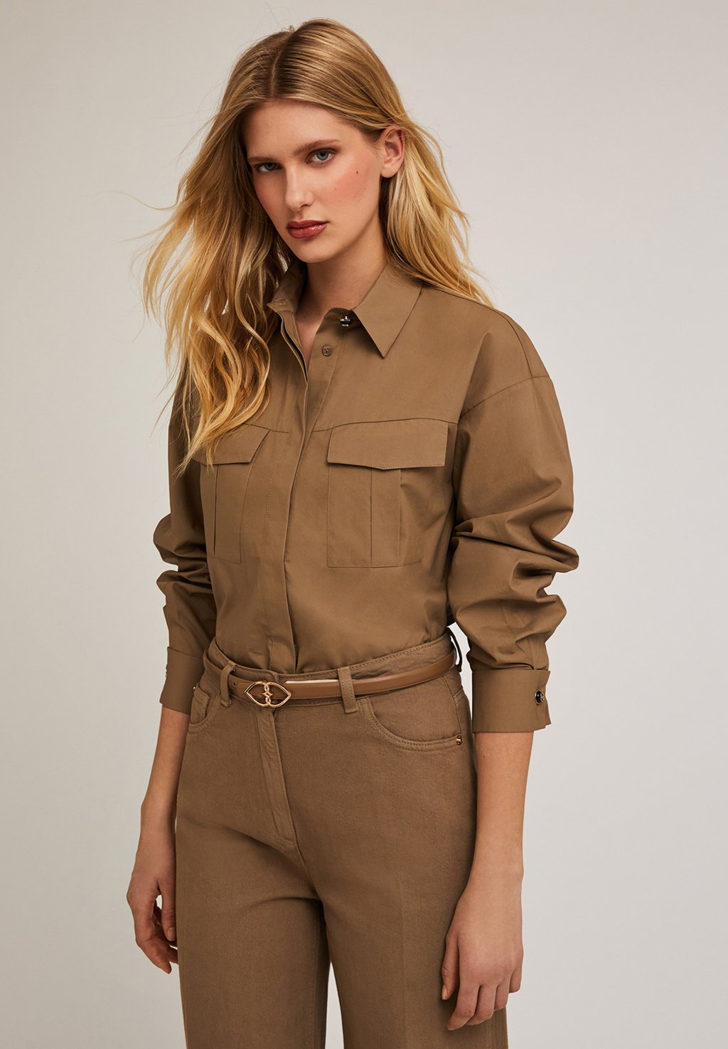 Рубашка Motivi, коричневый
Рубашка Motivi, коричневый