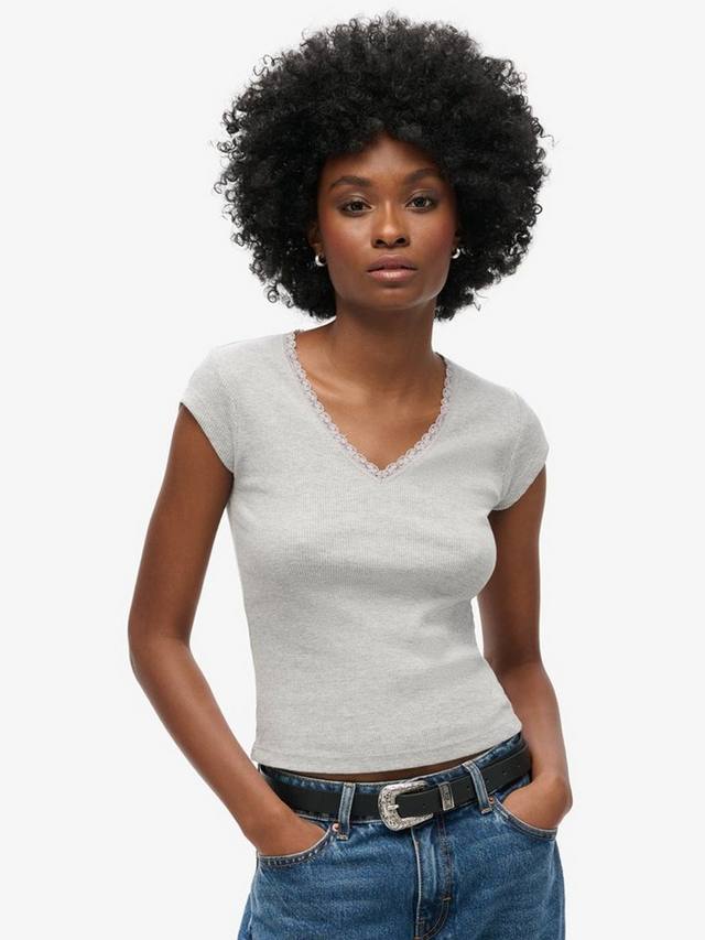 Спортивная футболка с v-образным вырезом с кружевной отделкой essential Superdry, цвет Grey Marl
Спортивная футболка с v-образным вырезом с кружевной отделкой essential Superdry, цвет Grey Marl