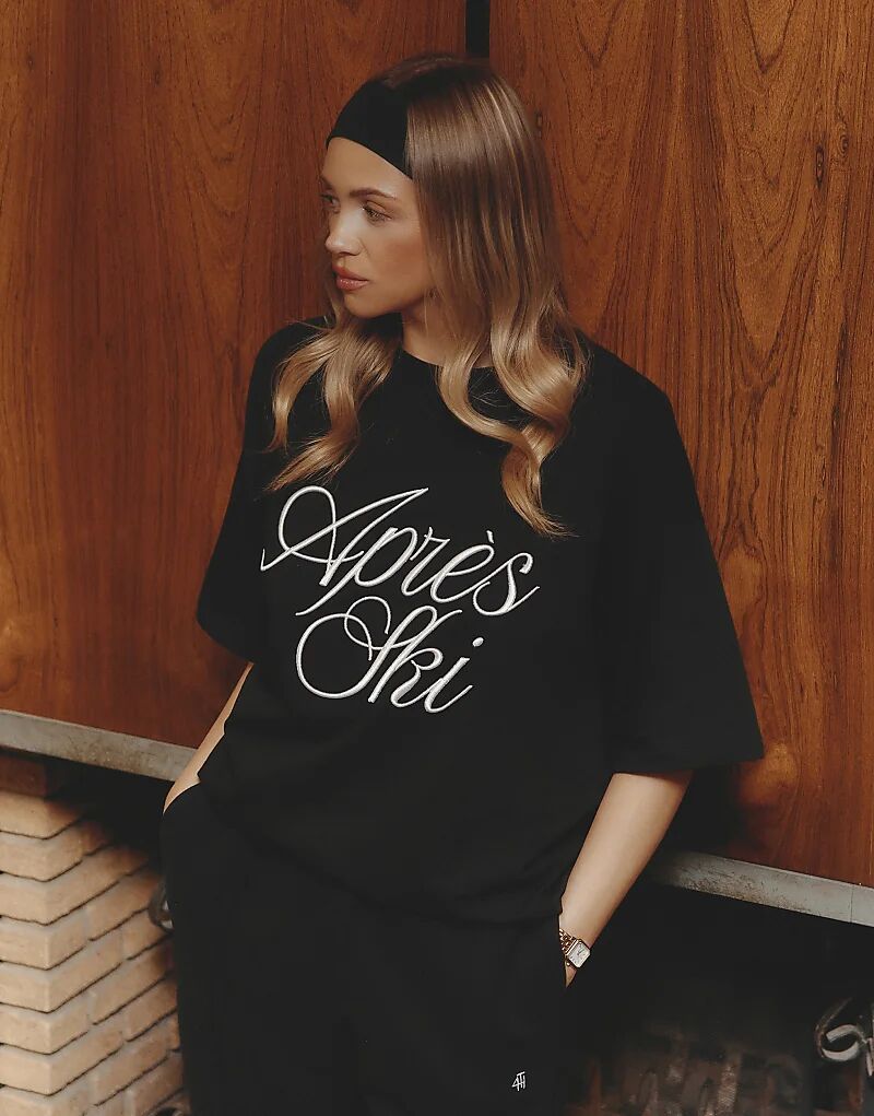 4th & Reckless x Felicia Wedin Apres Ski футболка свободного покроя с вышитым логотипом apres ski черного цвета
4th & Reckless x Felicia Wedin Apres Ski футболка свободного покроя с вышитым логотипом apres ski черного цвета