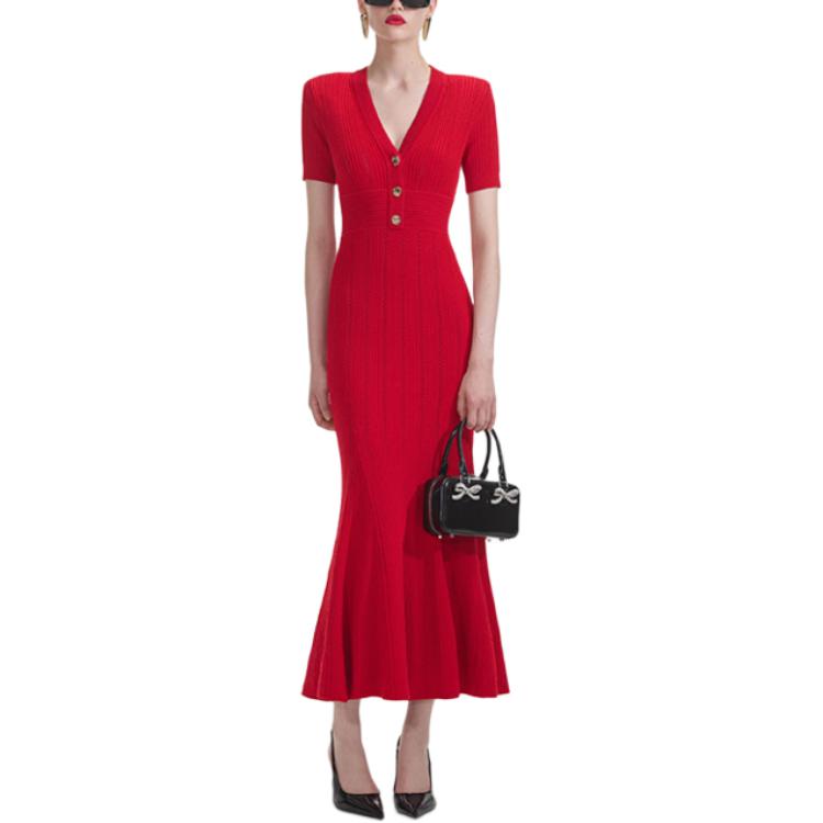 Self-portrait Женское платье с коротким рукавом Self portrait красное
Self-portrait Женское платье с коротким рукавом Self portrait красное