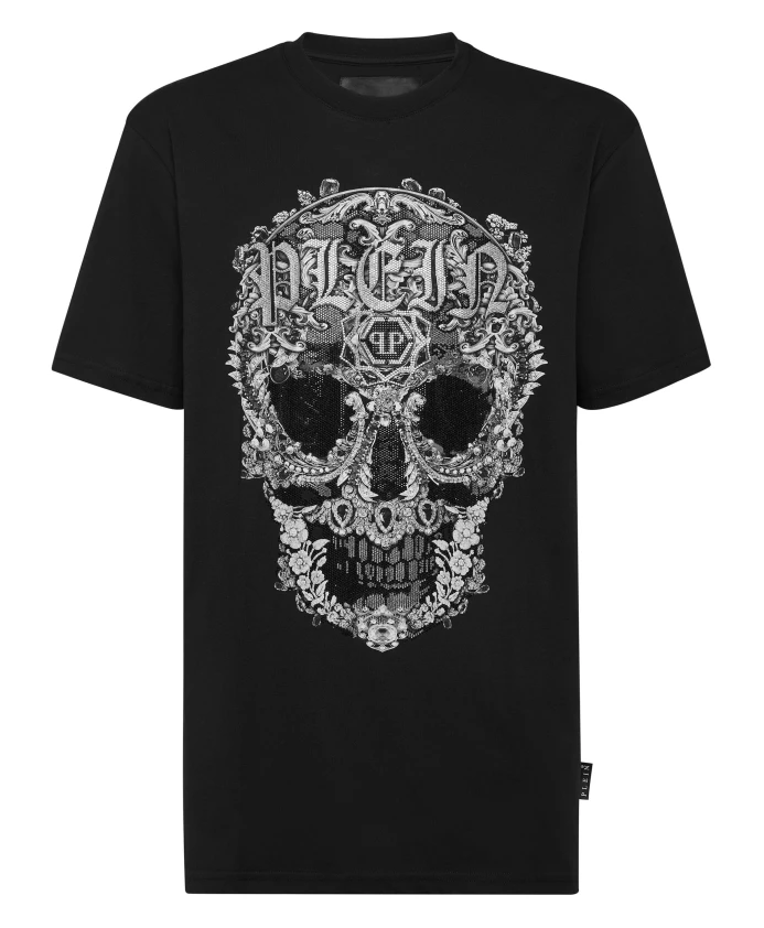Футболка с круглым вырезом, с изображением барочного черепа СС. Philipp Plein, черный
Футболка с круглым вырезом, с изображением барочного черепа СС. Philipp Plein, черный