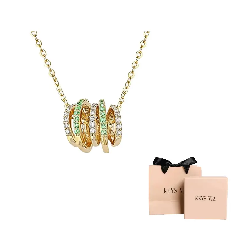 Рекомендуемое колье с кулоном на ключицу из сплава с искусственным цирконом для женщин KEYS VIA, золотой зеленый
Рекомендуемое колье с кулоном на ключицу из сплава с искусственным цирконом для женщин KEYS VIA, золотой зеленый