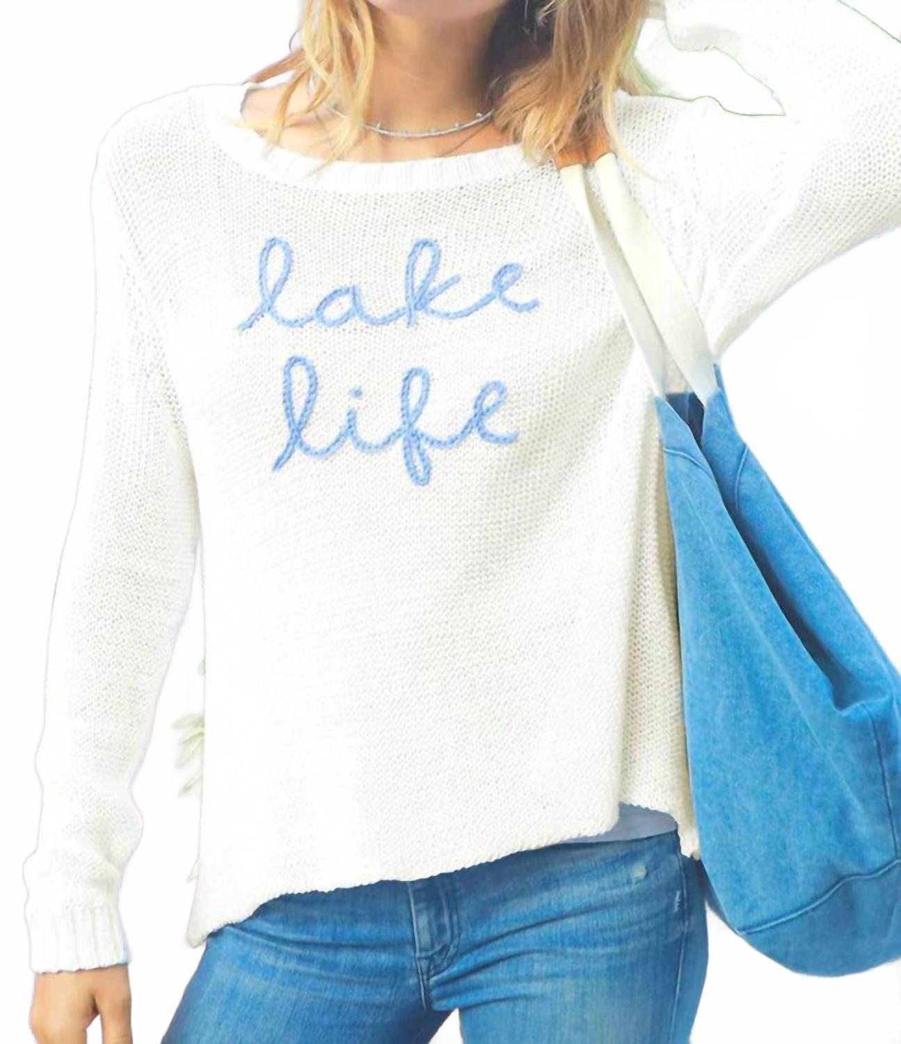 Хлопковый свитер Lake Life Crew белого цвета Wooden Ships
Хлопковый свитер Lake Life Crew белого цвета Wooden Ships