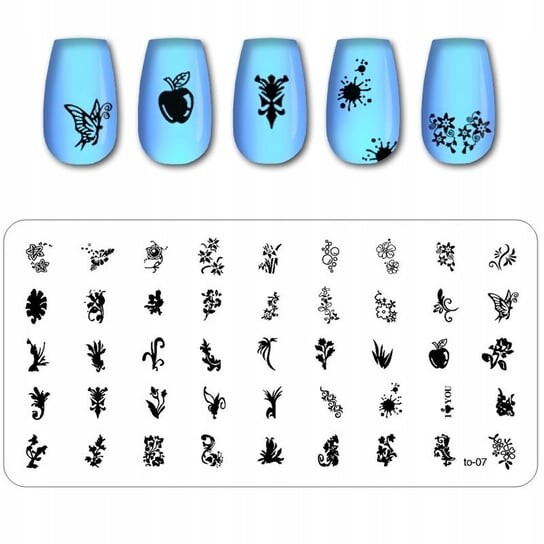 Пластина для штампов для ногтей Узоры Цветы Листья To-07, Frezarkowo
Пластина для штампов для ногтей Узоры Цветы Листья To-07, Frezarkowo