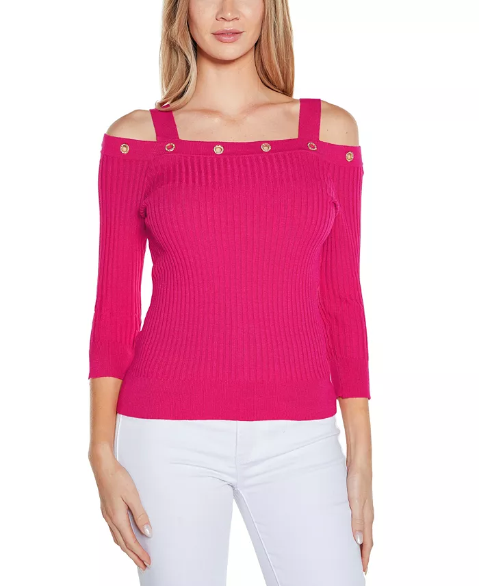 Женский свитер с холодным плечом и стразами Belldini, розовый
Женский свитер с холодным плечом и стразами Belldini, розовый