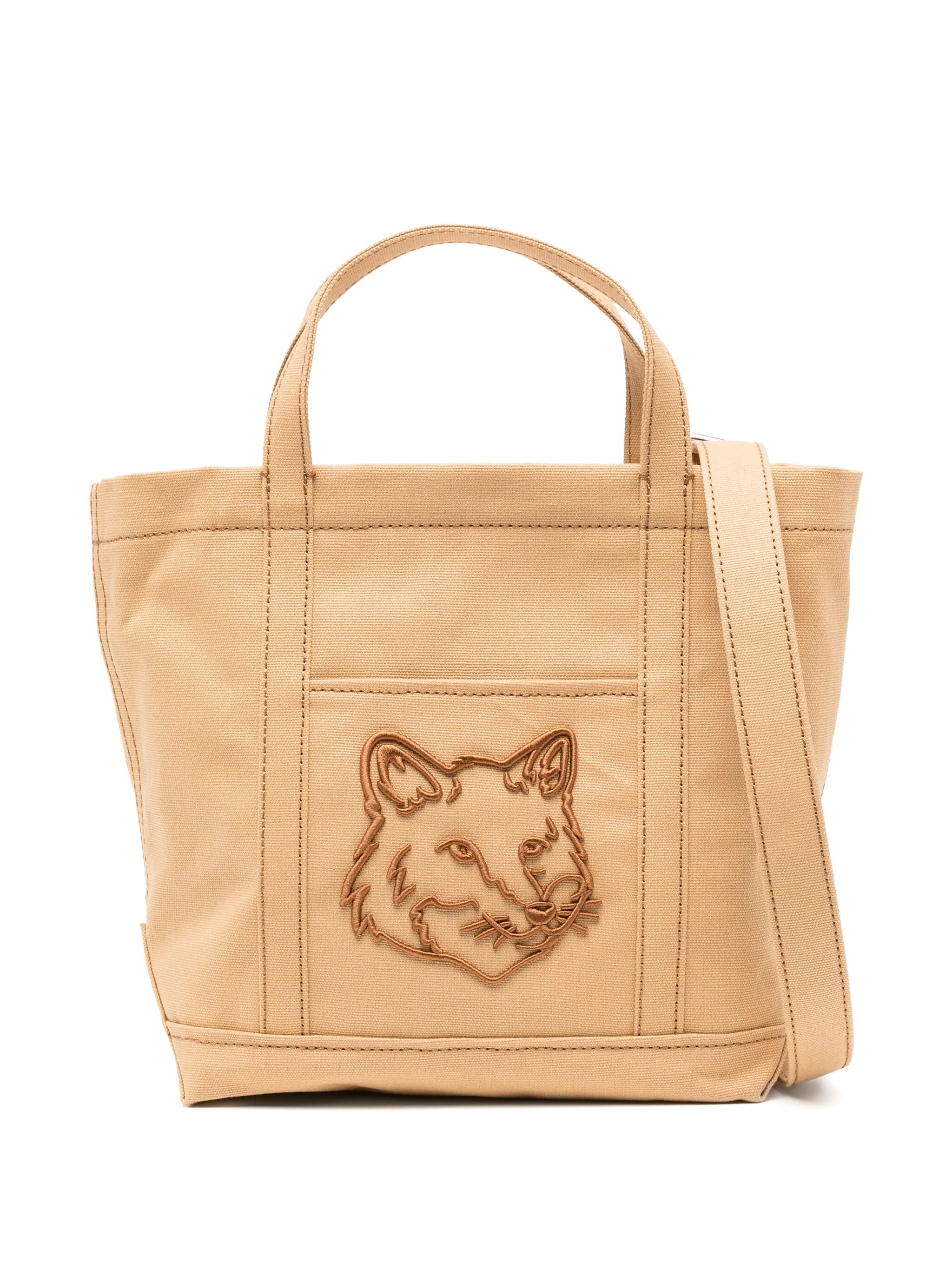 Маленькая сумка-тоут Fox Head Maison Kitsuné, коричневый
Маленькая сумка-тоут Fox Head Maison Kitsuné, коричневый