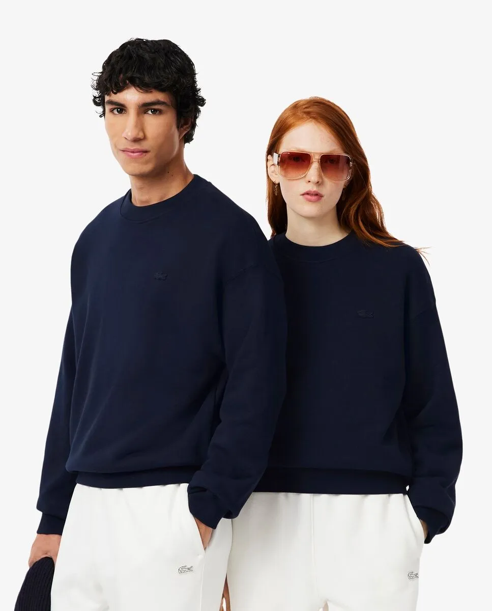 Унисекс толстовка из толстого флиса свободного кроя синего цвета Lacoste
Унисекс толстовка из толстого флиса свободного кроя синего цвета Lacoste