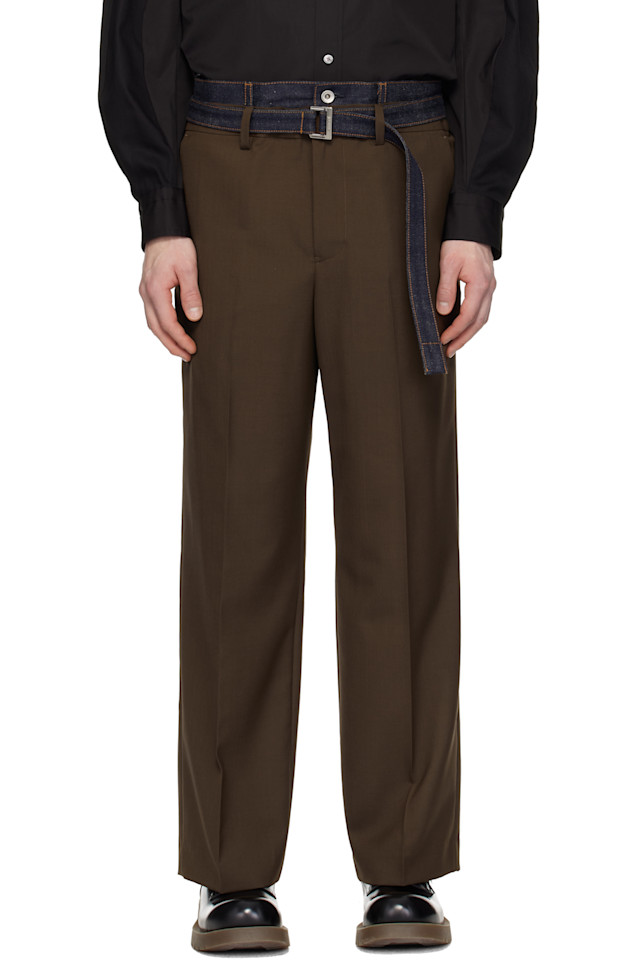 Sacai Коричневый костюм и джинсовые брюки
Sacai Коричневый костюм и джинсовые брюки