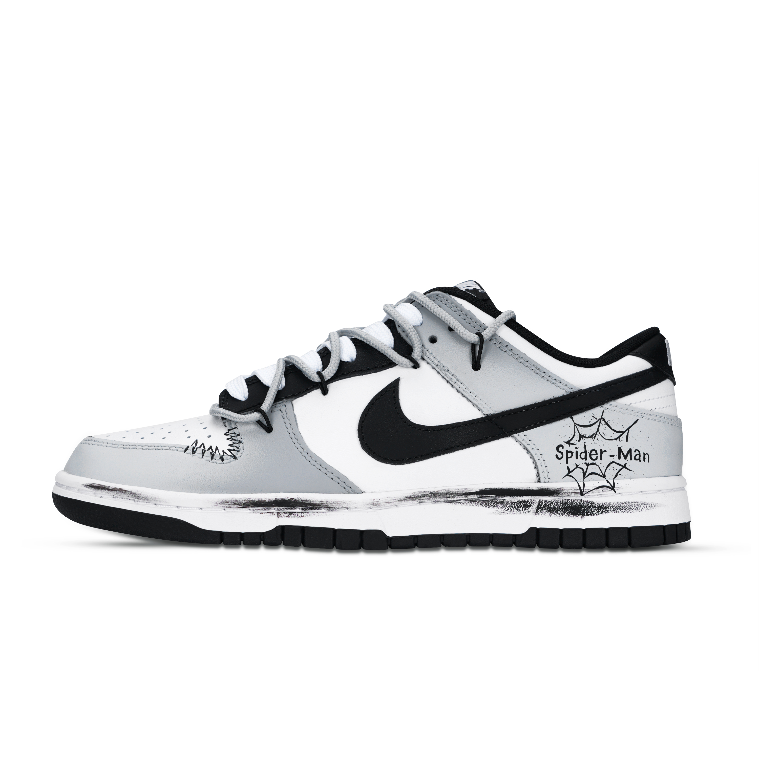 Nike Кроссовки для скейтбординга Dunk Black White, Spider Web Disk, нескользящие, износостойкие, низкие, унисекс, серые
Nike Кроссовки для скейтбординга Dunk Black White, Spider Web Disk, нескользящие, износостойкие, низкие, унисекс, серые