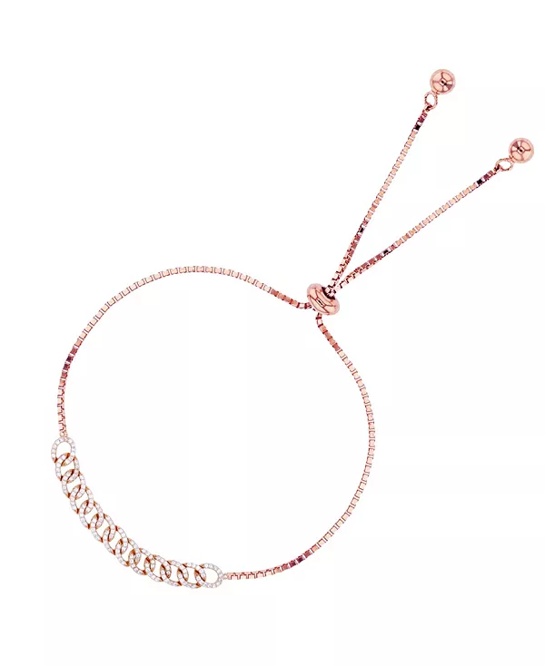 Регулируемый браслет-боло с перевернутыми звеньями из кубического циркония из стерлингового серебра (также из 14-каратного золота поверх серебра или 14-каратного розового золота поверх серебра) Macy'S, pink
Регулируемый браслет-боло с перевернутыми звеньями из кубического циркония из стерлингового серебра (также из 14-каратного золота поверх серебра или 14-каратного розового золота поверх серебра) Macy'S, pink