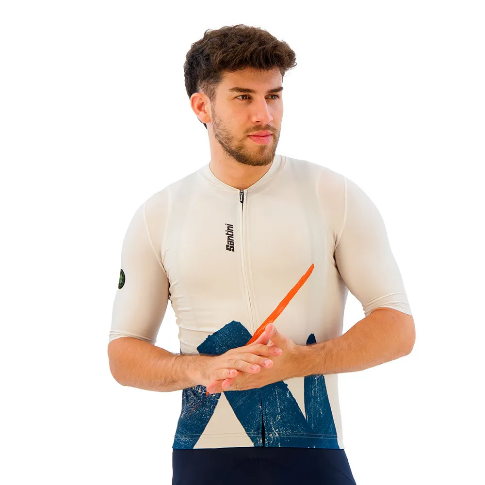 Джерси с коротким рукавом Santini Note, бежевый 
Джерси с коротким рукавом Santini Note, бежевый