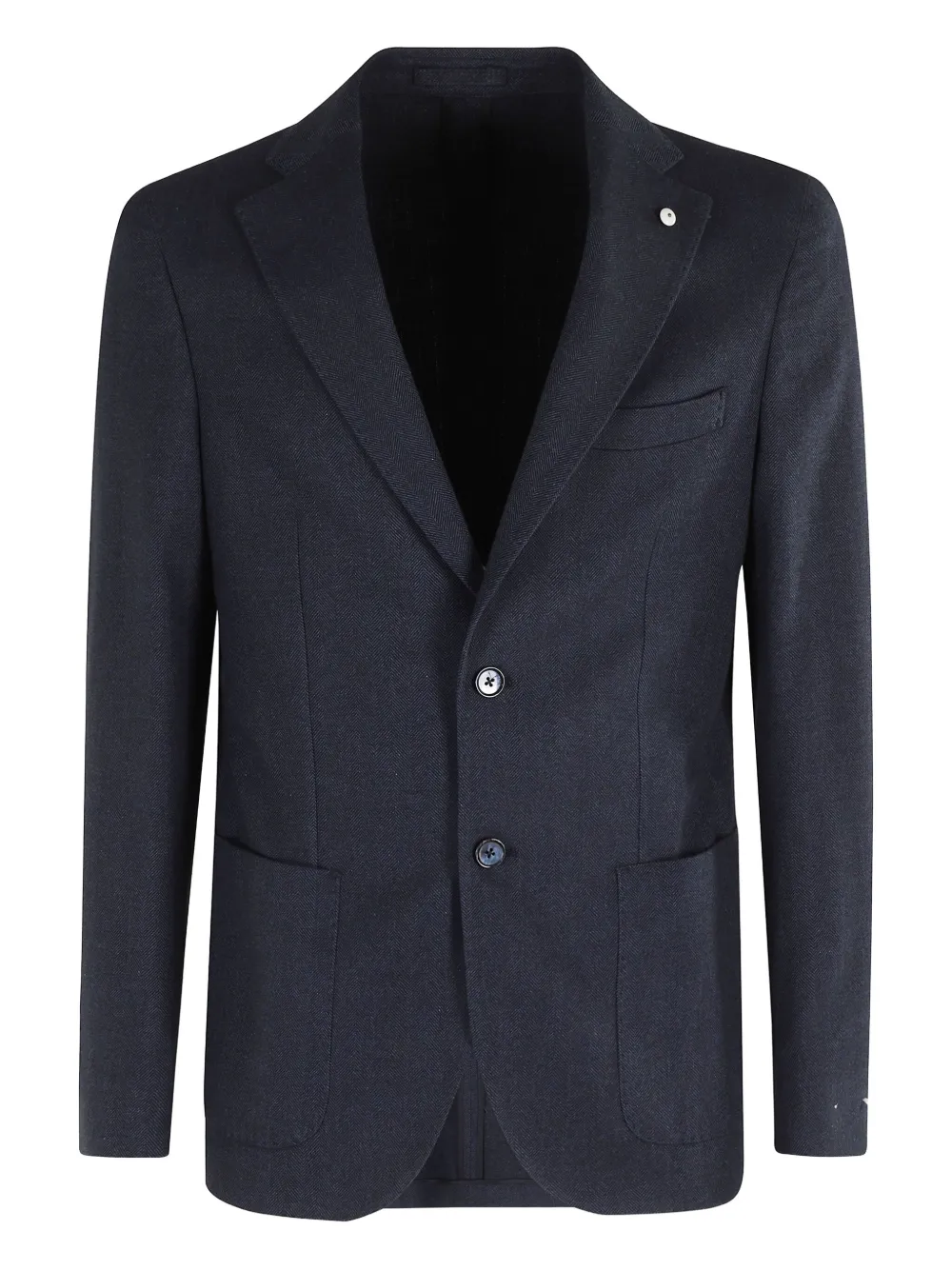 Хлопковый блейзер с накладными карманами l.b.m., синий 
Хлопковый блейзер с накладными карманами l.b.m., синий