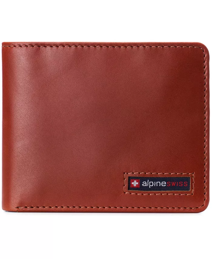 Мужской кожаный кошелек-визитница с RFID защитой и двумя окошками для удостоверений Alpine Swiss, коричневый/бежевый
Мужской кожаный кошелек-визитница с RFID защитой и двумя окошками для удостоверений Alpine Swiss, коричневый/бежевый