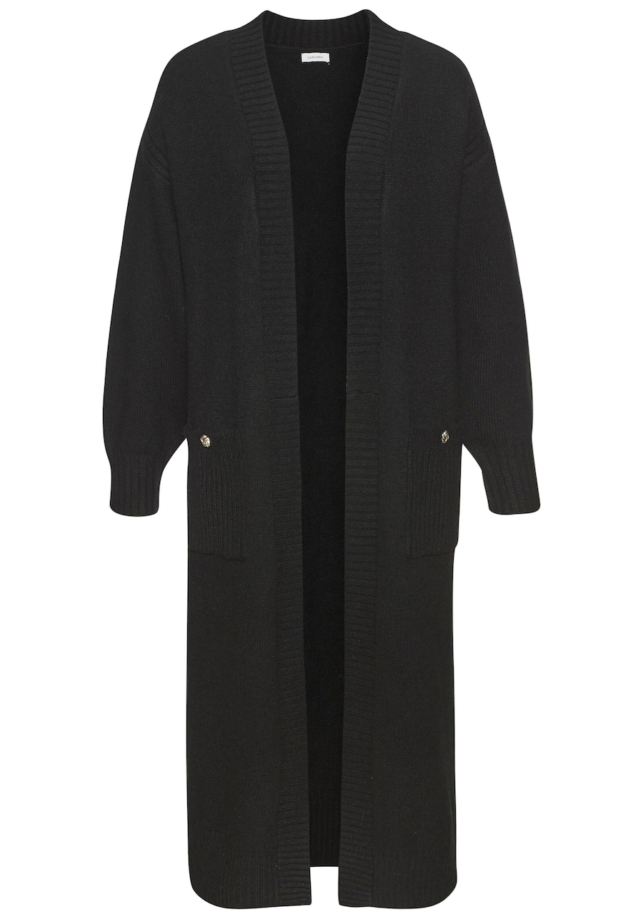 Вязаный кардиган LASCANA, черный
Вязаный кардиган LASCANA, черный